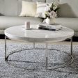 Zaidee - Coffee Table With Marble - Nickel Cheap