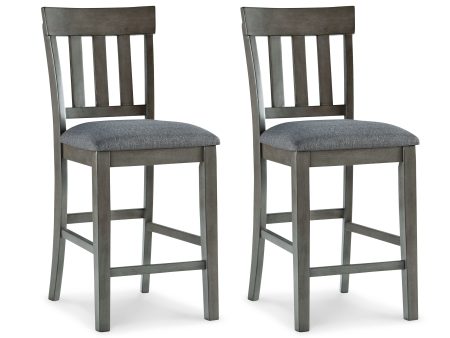 Hallanden - Black   Gray - Upholstered Barstool (Set of 2) Online