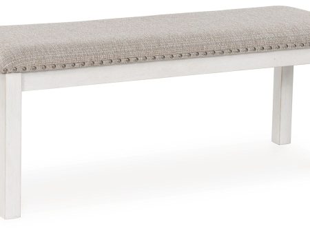 Robbinsdale - Antique White - Large Upholstered Dining Room Bench Hot on Sale