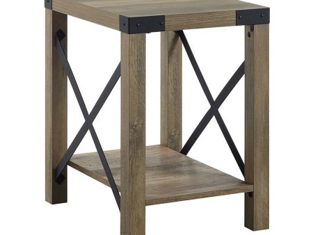 Abiram - End Table - Rustic Oak Finish Online now