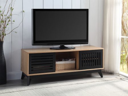 Gamaliel - TV Stand - Oak & Espresso Finish Online Sale