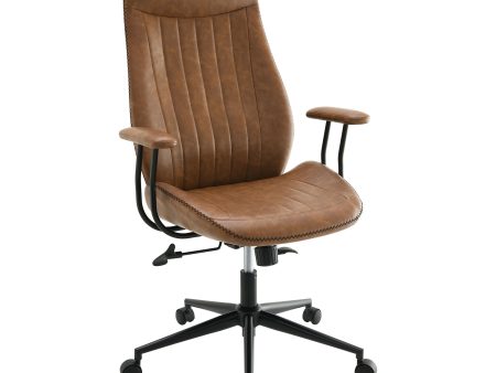 Ranger - Upholstered Adjustable Home Office Desk Chair - Brown Fashion