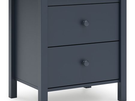 Simmenfort - Navy Blue - Two Drawer Night Stand Hot on Sale