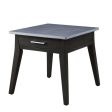 Zemocryss - End Table - Marble & Dark Brown Finish For Cheap