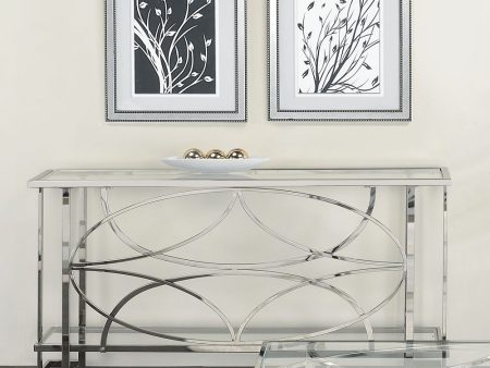 Kalan - Sofa Table - Glass & Silver Online Sale