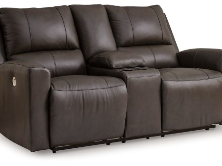 Boxmere - Storm - Dbl Power Reclining Loveseat with Console Cheap