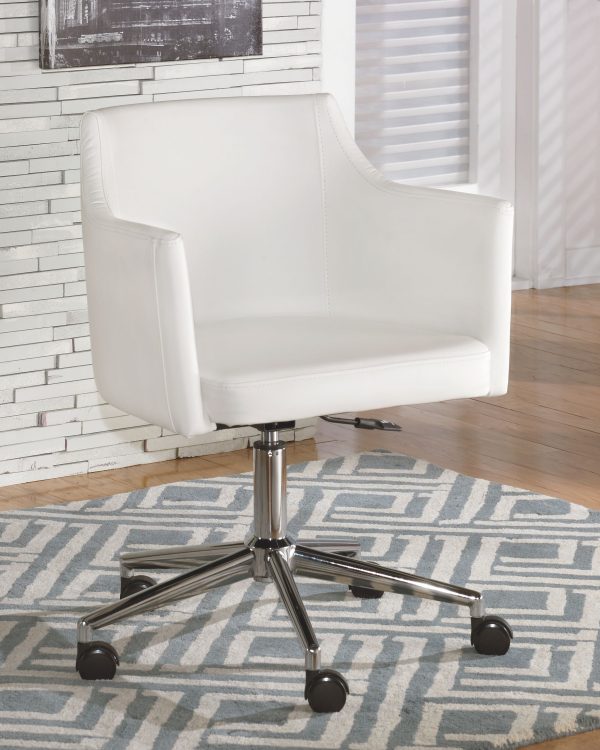 Baraga - White - Home Office Swivel Desk Chair Online