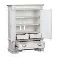 Abbey Park - Mirrored Door Chest - White For Cheap