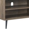 Baina II - TV Stand - Rustic Oak & Black Finish For Sale