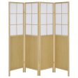 Edwards - 4-Panel Room Divider Folding Shoji Screen - Natural Cheap