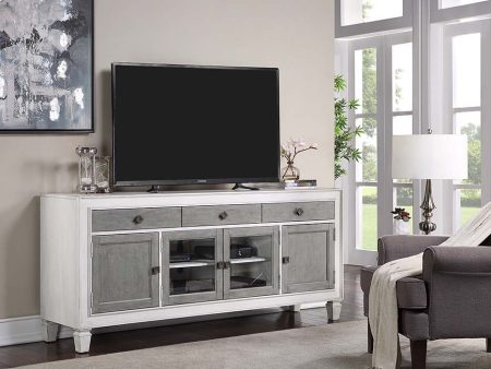 Katia - TV Stand - Rustic Gray & White Finish Online now