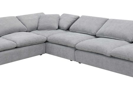 Naveen - Sectional Sofa - Gray Linen Online Hot Sale