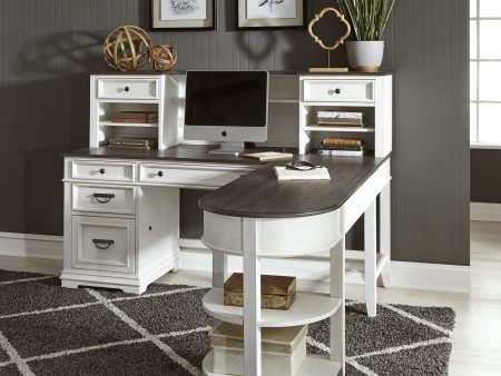 Allyson Park - L Shaped Desk Set With Hutch - White For Discount