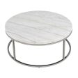 Zaidee - Coffee Table With Marble - Nickel Cheap