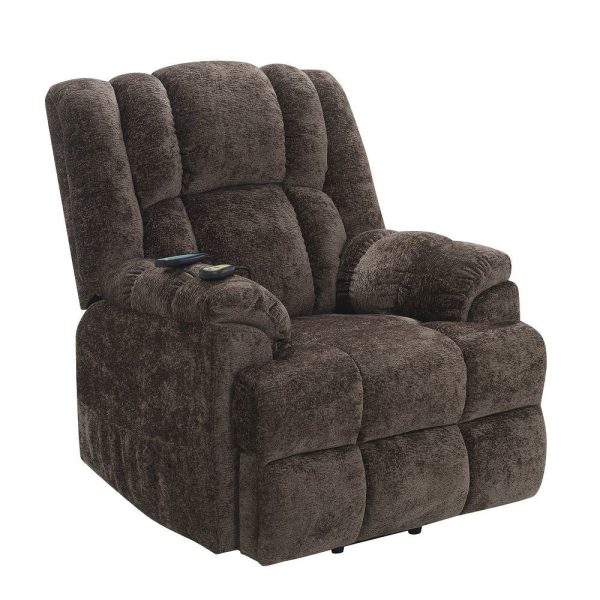 Pacay - Power Recliner With Lift & Heating & Massage - Brown Sale