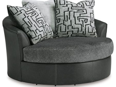 Brixley Pier - Graphite - Oversized Swivel Accent Chair Online Hot Sale