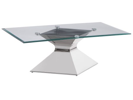 Jenny - Glass Top Stainless Steel Coffee Table - Chrome Hot on Sale