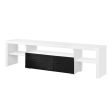 Buck II - TV Stand - White & Black High Gloss Finish For Cheap