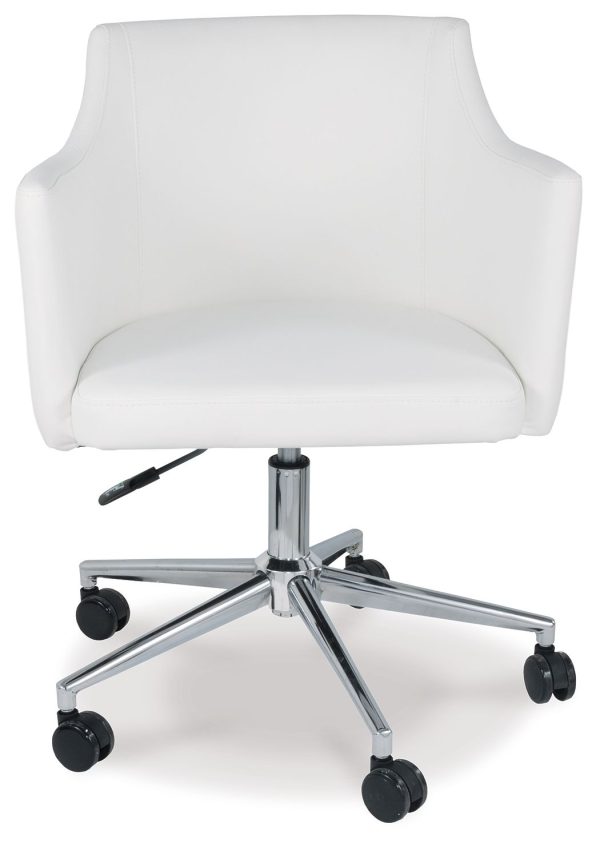 Baraga - White - Home Office Swivel Desk Chair Online