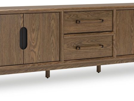 Roanhowe - Brown - Extra Large TV Stand For Discount