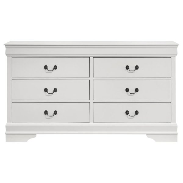 Louis Philippe - 6 Drawer Dresser - White For Discount