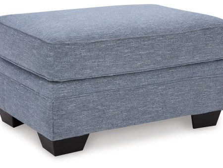 Carissa Manor - Denim - Ottoman Online Hot Sale