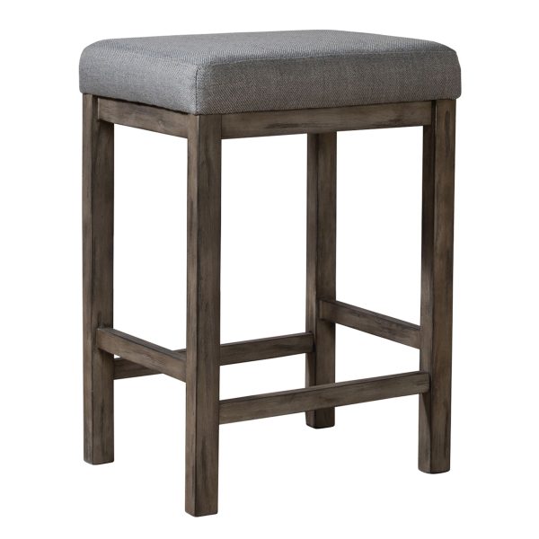 Hayden Way - Upholstered Console Stool - Washed Gray Hot on Sale