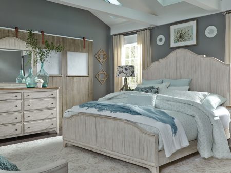 Farmhouse Reimagined - Panel Bed, Dresser & Mirror Supply