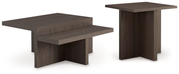 Zendex - Brown - Occasional Table Set (Set of 2) For Cheap