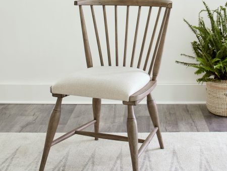 Americana Farmhouse - Upholstered Seat Windsor Chair (RTA) - Light Brown Online