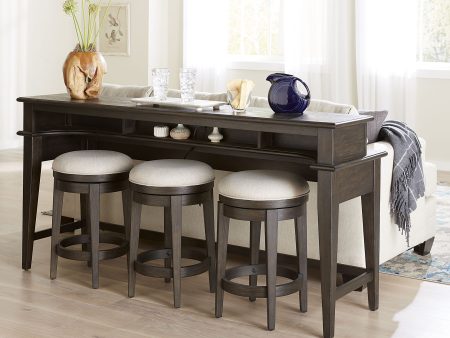 Mill Creek - 4 Piece Console Set (Bar Console & 3 Stools) - Dark Brown Online