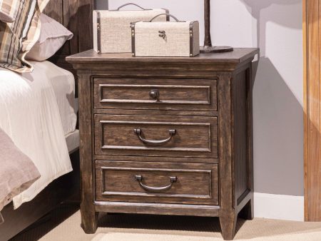 Paradise Valley - Nightstand With Charging Station - Dark Brown Discount