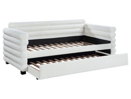 Patricia - Boucle Upholstered Day Bed With Trundle Hot on Sale