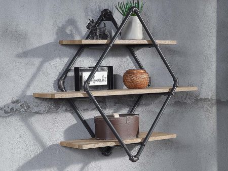 Brantley - Wall Shelf - Oak & Sandy Black Finish - 31  Hot on Sale