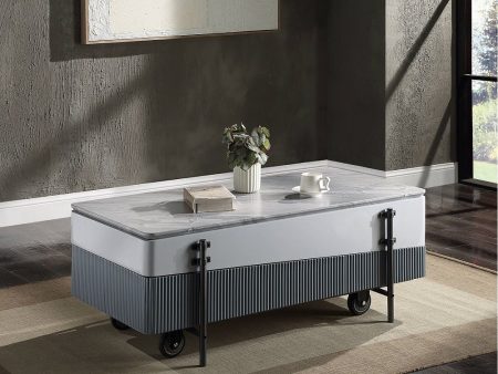 Wilkins - Coffee Table With Lift Top - Gray & White High Discount