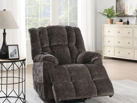 Pacay - Power Recliner With Lift & Heating & Massage - Brown Sale