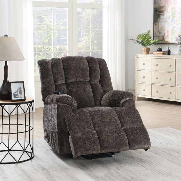 Pacay - Power Recliner With Lift & Heating & Massage - Brown Sale