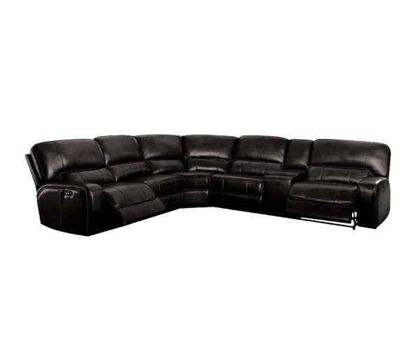 Saul - Power Motion Sectional Sofa - Black For Discount