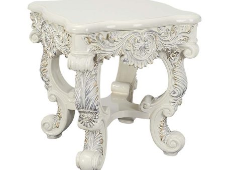 Adara - End Table - Antique White Finish Supply