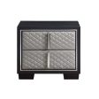 Nicola - Nightstand - Silver PU & Black Finish Sale