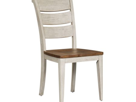 Farmhouse Reimagined - Ladder Back Side Chair - White Fashion