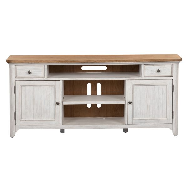 Farmhouse Reimagined - Entertainment TV Stand - White Online