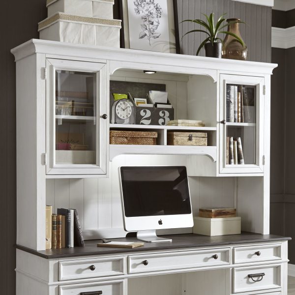 Allyson Park - Jr Executive Credenza Hutch - White For Sale