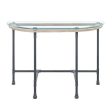 Brantley - Side Table - Clear Glass & Sandy Gray Finish Online Sale