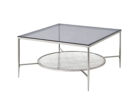 Adelrik - Coffee Table - Glass & Chrome Finish on Sale