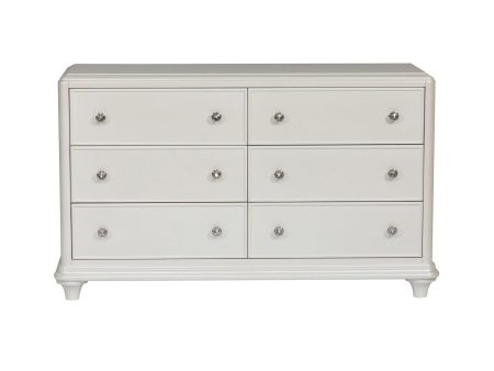 Stardust - 6 Drawer Dresser - White Online