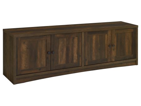 Laughlin - 4 Door Engineered Wood TV Stand - Dark Pine Hot on Sale