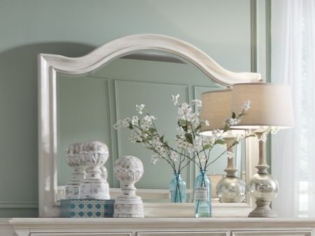 Bayside - Arched Mirror - White For Sale