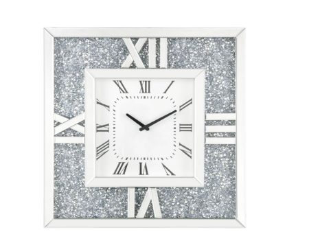 Noralie - Wall Clock - Mirrored & Faux Diamonds - 24  Online Hot Sale