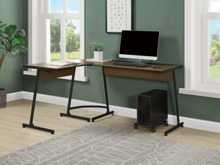 Acme - Dazenus - Computer Desk, Black Finish - Of00044 - Black & Oak Finish Sale